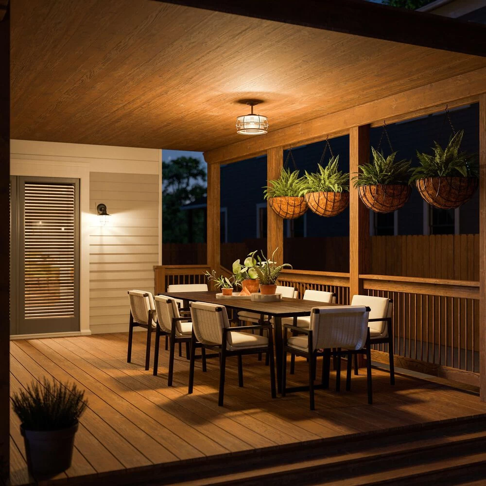 Kenroy Beacon 1-Light Convertible Flush In Flint 9 Kenroy Beacon 1-Light Convertible Flush In Flint - Image 7