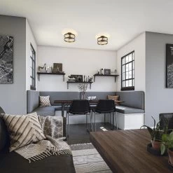 Kenroy Cozy 2-Light Semi-Flush Mount In Oil Rubbed Bronze -Kenroy Store 63694939 8