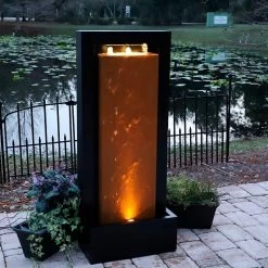 Andora 47 1/4" High Rust And Black LED Waterfall Fountain 10 Andora 47 1/4" High Rust And Black LED Waterfall Fountain -Kenroy Store andora 47 and one quarter inch high rust and black led waterfall fountain 85a39views1
