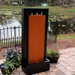 Andora 47 1/4" High Rust And Black LED Waterfall Fountain 11 Andora 47 1/4" High Rust And Black LED Waterfall Fountain -Kenroy Store andora 47 and one quarter inch high rust and black led waterfall fountain 85a39views2