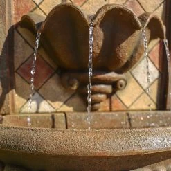 Armando 42 3/4" High Mosaic Patio Wall Fountain With Light -Kenroy Store armando 42 and three quarter inch high mosaic patio wall fountain with light 78e80views4