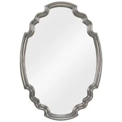 Backstage Antique Nickel 24 1/2" X 35 1/2" Oval Wall Mirror -Kenroy Store backstage antique nickel 24 and one half inch x 35 and one half inch oval wall mirror 83m21