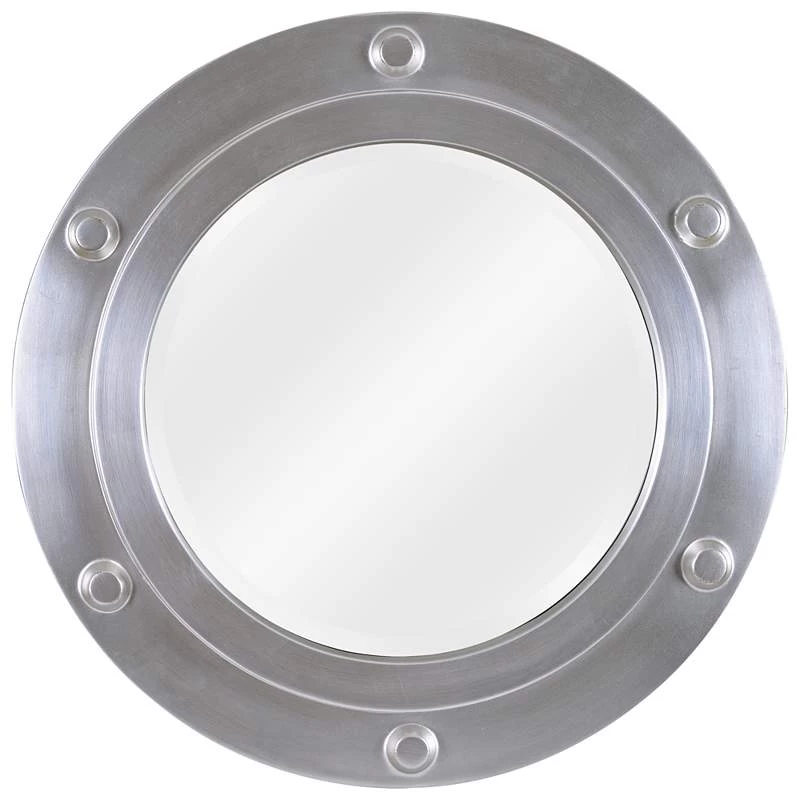 Beach Head Weathered Steel 24" Round Wall Mirror 4 Beach Head Weathered Steel 24" Round Wall Mirror - Image 2