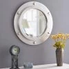 Beach Head Weathered Steel 24" Round Wall Mirror -Kenroy Store beach head weathered steel 24 inch round wall mirror t5059cropped