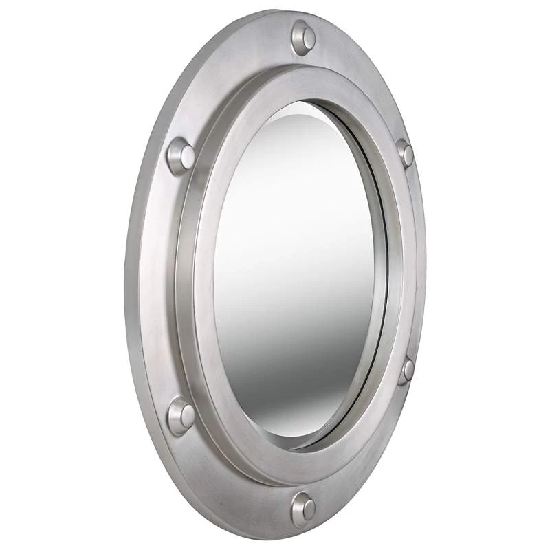 Beach Head Weathered Steel 24" Round Wall Mirror 5 Beach Head Weathered Steel 24" Round Wall Mirror - Image 3