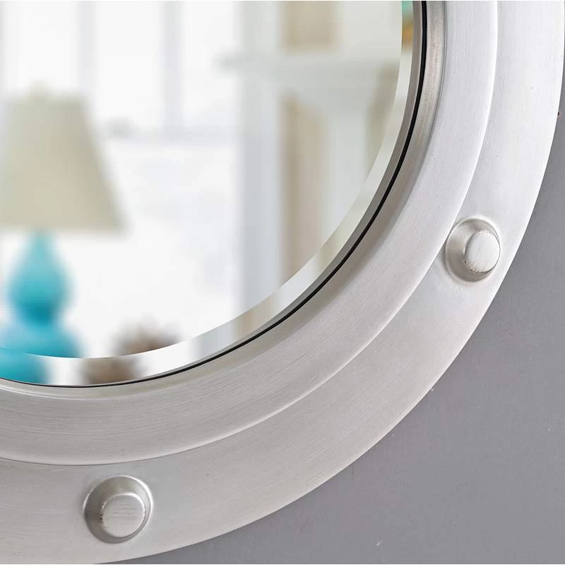 Beach Head Weathered Steel 24" Round Wall Mirror 8 Beach Head Weathered Steel 24" Round Wall Mirror - Image 6