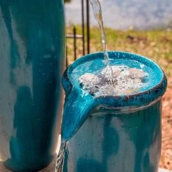 Blue Glaze 36" High Plug-In 4-Level Indoor-Outdoor Water Fountain -Kenroy Store blue glaze 36 inch high plug in 4 level indoor outdoor water fountain 66j05views4