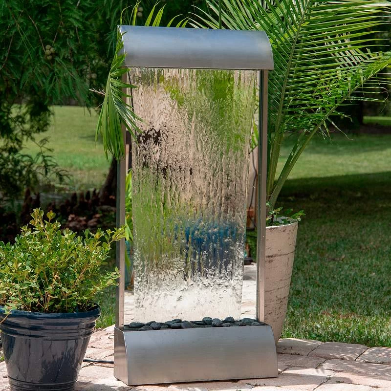 Breckenridge 42" High Steel Mirror LED Outdoor Wall Fountain 3 Breckenridge 42" High Steel Mirror LED Outdoor Wall Fountain