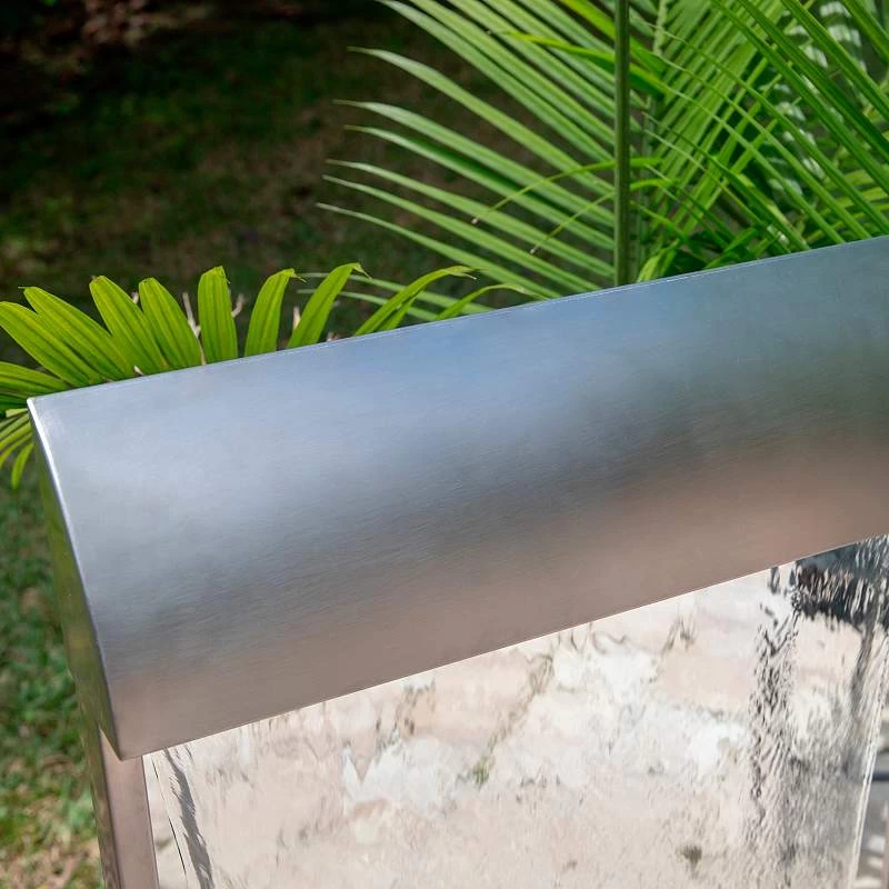 Breckenridge 42" High Steel Mirror LED Outdoor Wall Fountain 7 Breckenridge 42" High Steel Mirror LED Outdoor Wall Fountain - Image 5