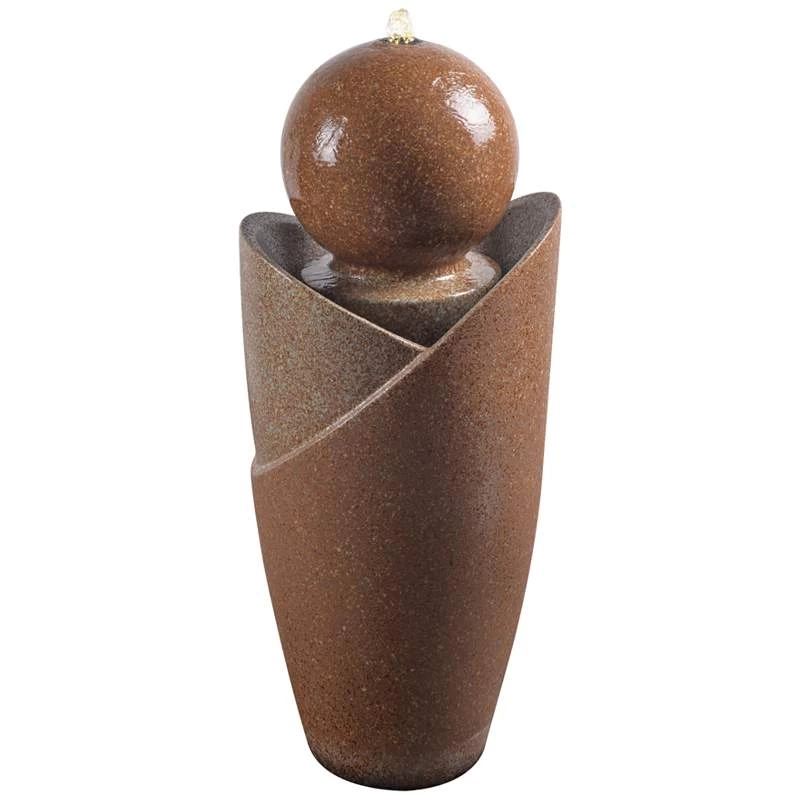 Catarina 34 1/4" High Umber Ceramic Patio Bubbler Fountain 3 Catarina 34 1/4" High Umber Ceramic Patio Bubbler Fountain