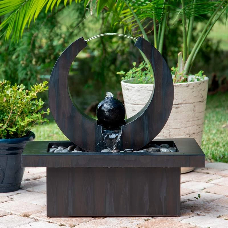 Circlet 27 1/2" High Spitter Bubbler Modern Fountain 3 Circlet 27 1/2" High Spitter Bubbler Modern Fountain