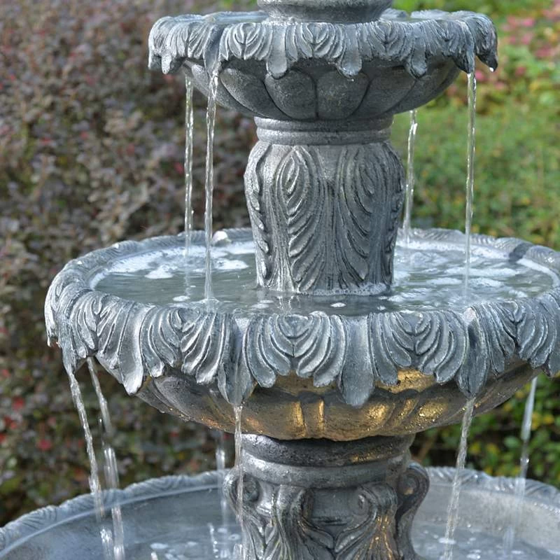 Ibiza 62" High Zinc 3-Tier LED Outdoor Floor Water Fountain 7 Ibiza 62" High Zinc 3-Tier LED Outdoor Floor Water Fountain - Image 5