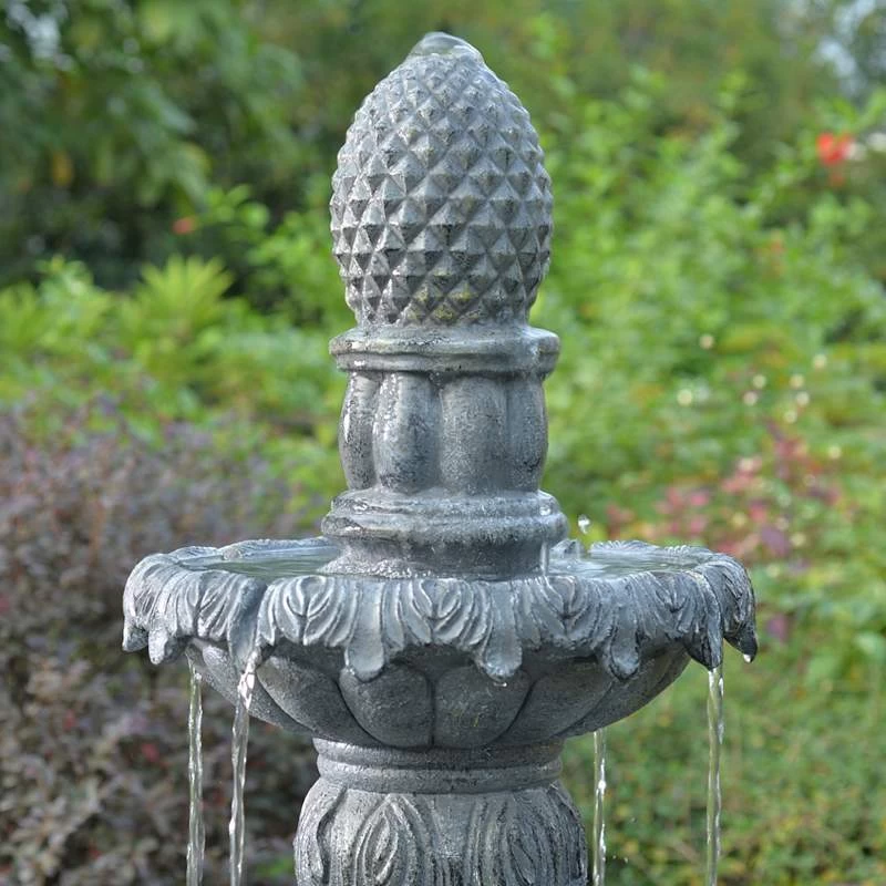 Ibiza 62" High Zinc 3-Tier LED Outdoor Floor Water Fountain 8 Ibiza 62" High Zinc 3-Tier LED Outdoor Floor Water Fountain - Image 6