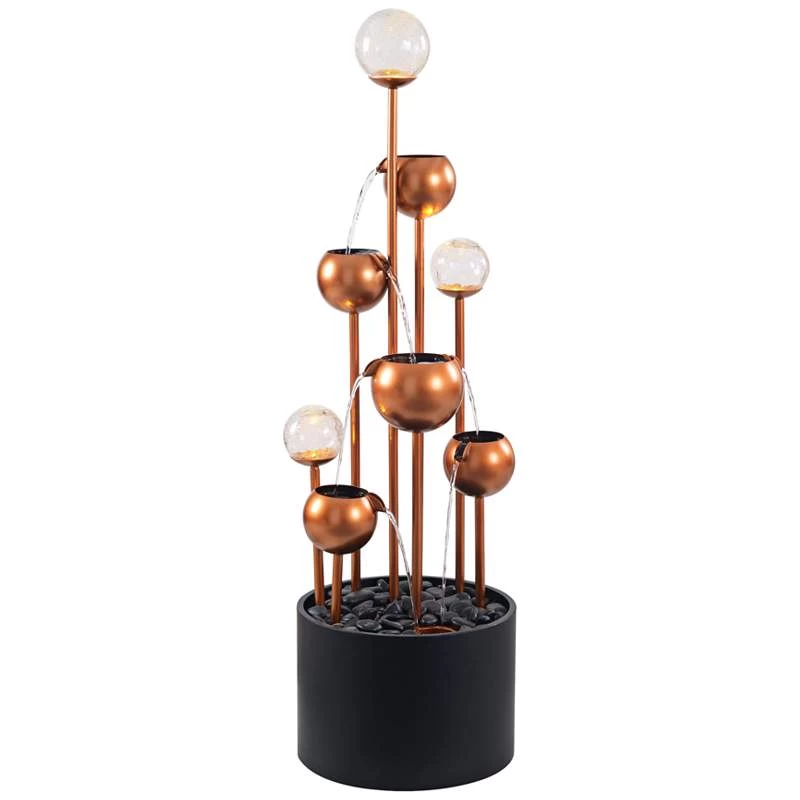 Icarus 47 1/4"H Copper And Black Cascading Floor Fountain 3 Icarus 47 1/4"H Copper And Black Cascading Floor Fountain