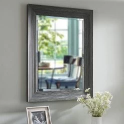 Jerry Textured Gray 23 3/4" X 29 3/4" Wall Mirror