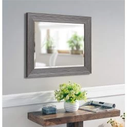 Jerry Textured Gray 23 3/4" X 29 3/4" Wall Mirror -Kenroy Store jerry textured gray 23 and three quarter inch x 29 and three quarter inch wall mirror 83p62views4