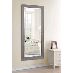 Jerry Textured Gray 29 3/4" X 63 3/4" Floor Mirror