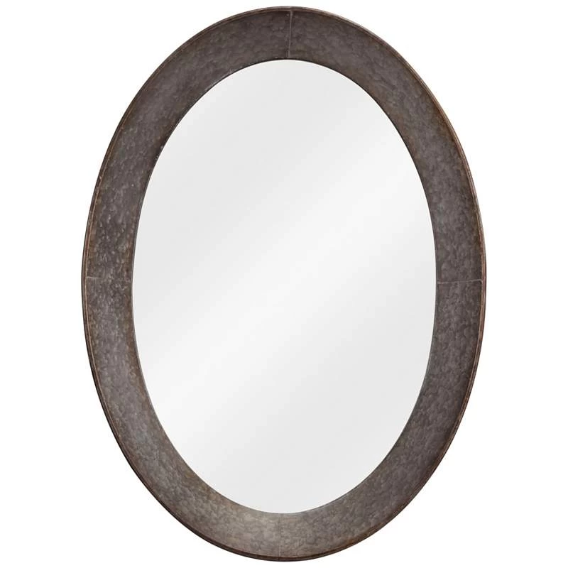 Kenroy Home Antillean Galvanized 27" X 37" Oval Wall Mirror 4 Kenroy Home Antillean Galvanized 27" X 37" Oval Wall Mirror - Image 2