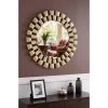 Kenroy Home Gilbert Antique Brass 36" Round Wall Mirror