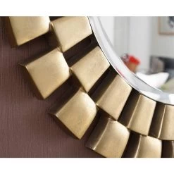 Kenroy Home Gilbert Antique Brass 36" Round Wall Mirror -Kenroy Store kenroy home gilbert antique brass 36 inch round wall mirror 83j19views2