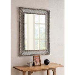 Kenroy Home Grover Weathered Brown 30" X 40" Wall Mirror
