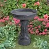 Kenroy Home Ibizia 21" High Zinc Outdoor Bird Bath -Kenroy Store kenroy home ibizia 21 inch high zinc outdoor bird bath 900h0cropped