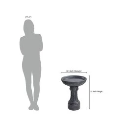 Kenroy Home Ibizia 21" High Zinc Outdoor Bird Bath -Kenroy Store kenroy home ibizia 21 inch high zinc outdoor bird bath 900h0views3
