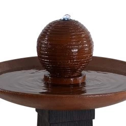 Kenroy Home Oswego 31 1/2" High Copper Solar LED Fountain -Kenroy Store kenroy home oswego 31 and one half inch high copper solar led fountain 860h0views1
