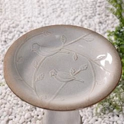 Kenroy Home Otaki 21 1/2"H Ivory Ceramic Outdoor Bird Bath -Kenroy Store kenroy home otaki 21 and one half inchh ivory ceramic outdoor bird bath 864h0views3