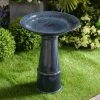Kenroy Home Otaki 21 1/2"H Teal Ceramic Outdoor Bird Bath -Kenroy Store kenroy home otaki 21 and one half inchh teal ceramic outdoor bird bath 85a38