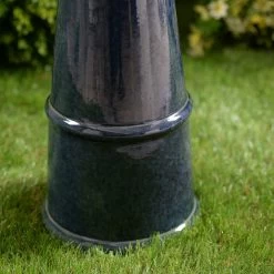 Kenroy Home Otaki 21 1/2"H Teal Ceramic Outdoor Bird Bath -Kenroy Store kenroy home otaki 21 and one half inchh teal ceramic outdoor bird bath 85a38views3