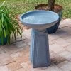 Kenroy Home Pedestal 21 1/2" High Outdoor Bird Bath -Kenroy Store kenroy home pedestal 21 and one half inch high outdoor bird bath 66h62cropped