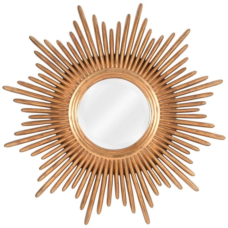 Kenroy Home Reyes Antique Gold 36" Round Wall Mirror 4 Kenroy Home Reyes Antique Gold 36" Round Wall Mirror - Image 2