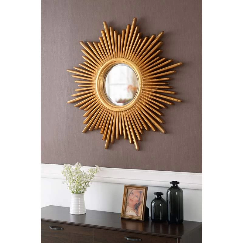 Kenroy Home Reyes Antique Gold 36" Round Wall Mirror 3 Kenroy Home Reyes Antique Gold 36" Round Wall Mirror