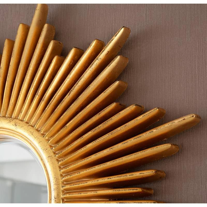 Kenroy Home Reyes Antique Gold 36" Round Wall Mirror 9 Kenroy Home Reyes Antique Gold 36" Round Wall Mirror - Image 7