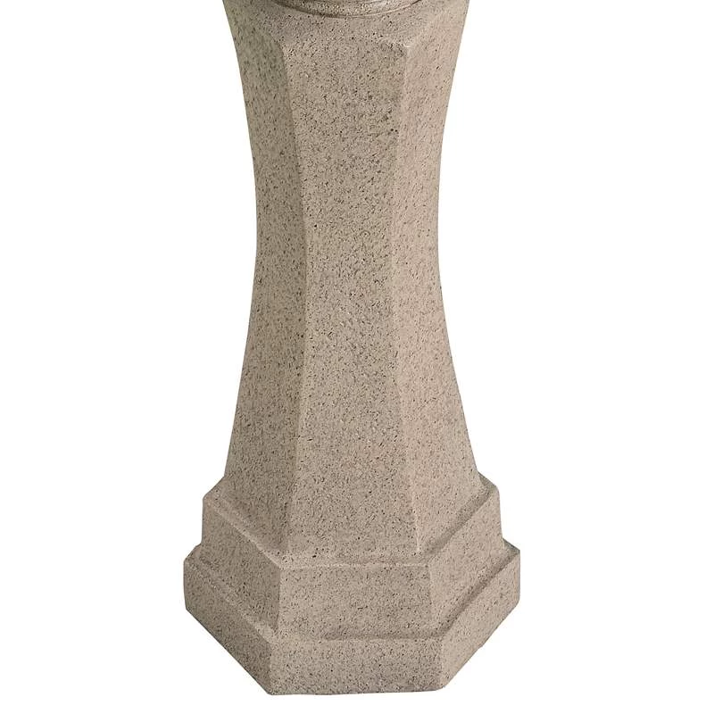 Kenroy Home Riviera 22" High Sandstone Outdoor Bird Bath 6 Kenroy Home Riviera 22" High Sandstone Outdoor Bird Bath - Image 4
