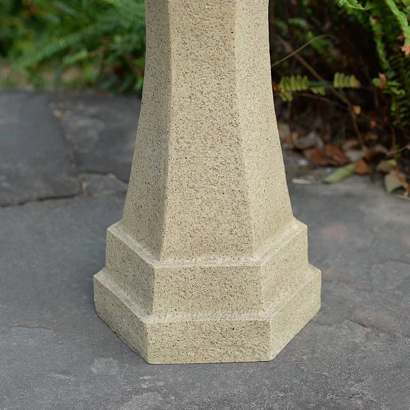 Kenroy Home Riviera 22" High Sandstone Outdoor Bird Bath 7 Kenroy Home Riviera 22" High Sandstone Outdoor Bird Bath - Image 5