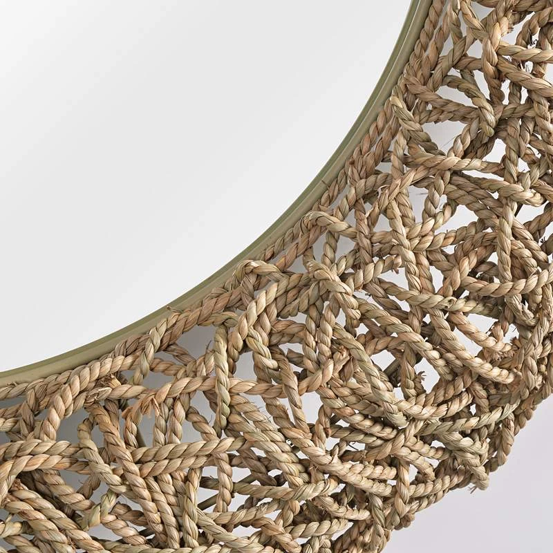 Kenroy Home Seagrass 33" Round Rope Wall Mirror 8 Kenroy Home Seagrass 33" Round Rope Wall Mirror - Image 6