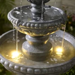 Kenroy Home Tucson 46" High Zinc 3-Tier LED Floor Fountain -Kenroy Store kenroy home tucson 46 inch high zinc 3 tier led floor fountain 85a48views2
