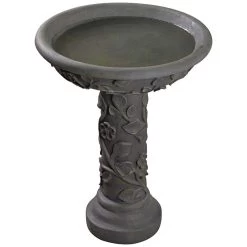 Kenroy Home Vineyard 22"H Bronze Patina Outdoor Bird Bath -Kenroy Store kenroy home vineyard 22 inchh bronze patina outdoor bird bath 66h61