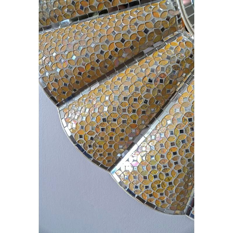 Kenroy Home Waverly Cream And Yellow 34" Round Wall Mirror 7 Kenroy Home Waverly Cream And Yellow 34" Round Wall Mirror - Image 5