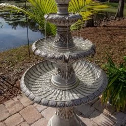 Kiera 46 1/2" High Ivory 3-Tier Tradtional Ceramic Fountain -Kenroy Store kiera 46 and one half inch high ivory 3 tier tradtional ceramic fountain 78f18views3