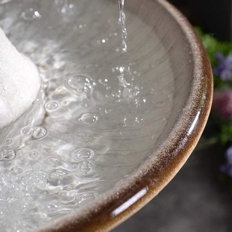 Knight 45 1/4" High Ivory 3-Tier LED Floor Water Fountain 8 Knight 45 1/4" High Ivory 3-Tier LED Floor Water Fountain - Image 6