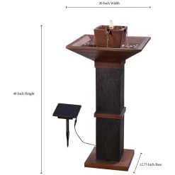 Kyoto 40" High Copper Bronze Solar Outdoor Fountain 12 Kyoto 40" High Copper Bronze Solar Outdoor Fountain -Kenroy Store kyoto 40 inch high copper bronze solar outdoor fountain 66k66views4