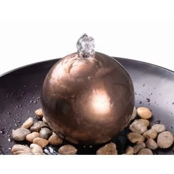 Modern Orb 35 1/2" Slate And Copper Bubbler Floor Fountain -Kenroy Store modern orb 35 and one half inch slate and copper bubbler floor fountain 66k61views3