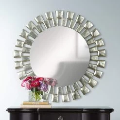 Morningtide Silver 36" High Wall Mirror