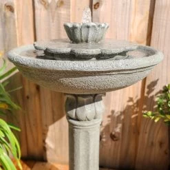 Nymph 25 1/2" High Weathered Stone Patio Bubbler Fountain -Kenroy Store nymph 25 and one half inch high weathered stone patio bubbler fountain 78f08views2