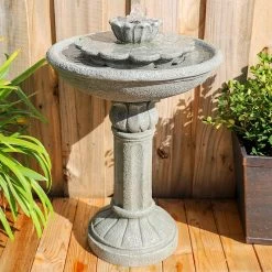 Nymph 25 1/2" High Weathered Stone Patio Bubbler Fountain -Kenroy Store nymph 25 and one half inch high weathered stone patio bubbler fountain 78f08views3