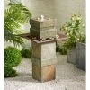Pilaster Post 33" High Slate Indoor-Outdoor Bubbler Fountain