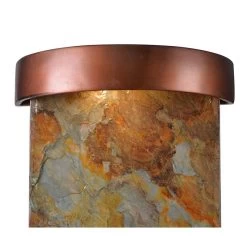Riverbed 25" High Slate And Copper Outdoor LED Wall Fountain 10 Riverbed 25" High Slate And Copper Outdoor LED Wall Fountain -Kenroy Store riverbed 25 inch high slate and copper outdoor led wall fountain 66k59views2